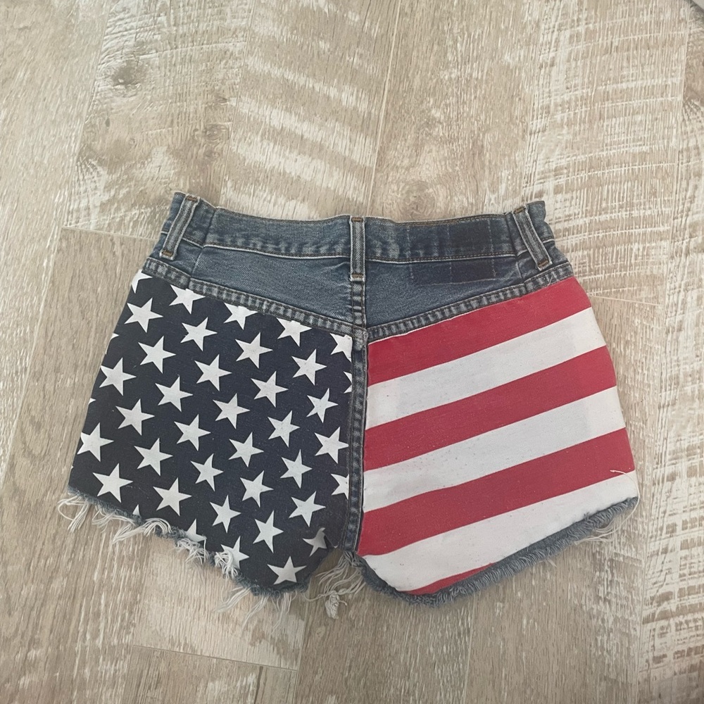 Vintage American Flag Jean shorts